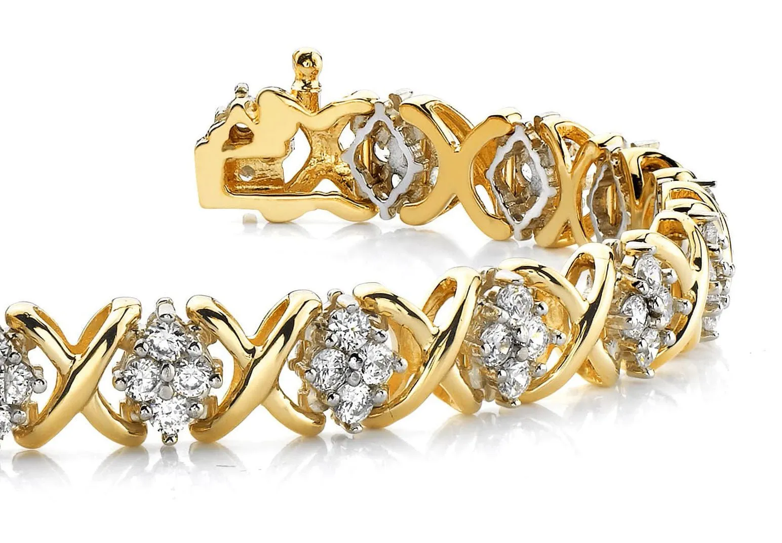 X Quad Lab-Grown Diamond Bracelet with 2.66 ct.(finished) 2.1mm