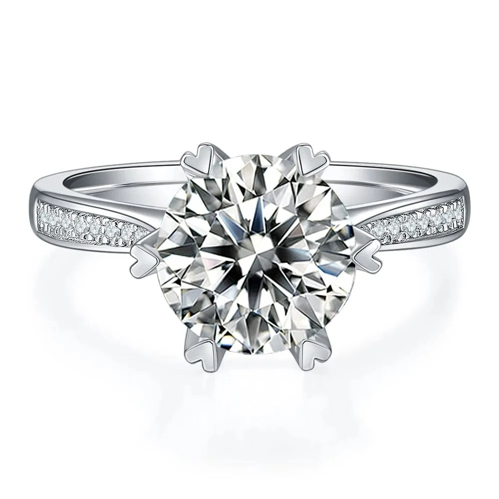 Zarkan 925 Silver Minimal Solitaire American Diamond Ring