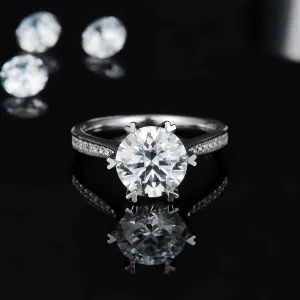 Zarkan 925 Silver Minimal Solitaire American Diamond Ring