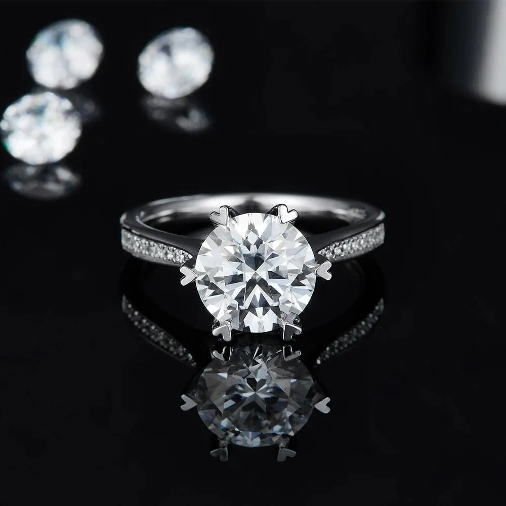 Zarkan 925 Silver Minimal Solitaire American Diamond Ring